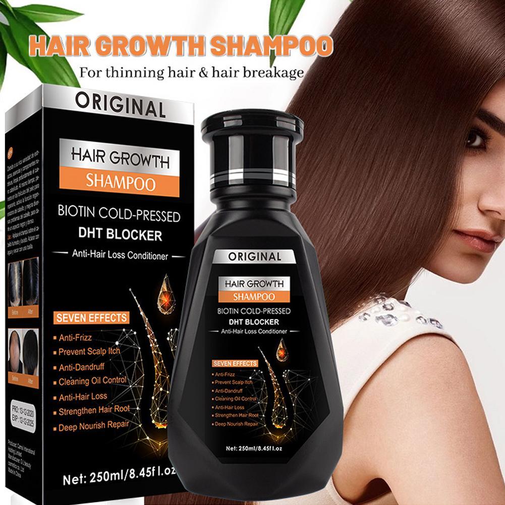 Hair Care Dandruff - 250 ミリリットルビオチンシャンプー櫛ブラシ付き育毛抗フケかゆみを和らげる脱毛治療女性男性のための