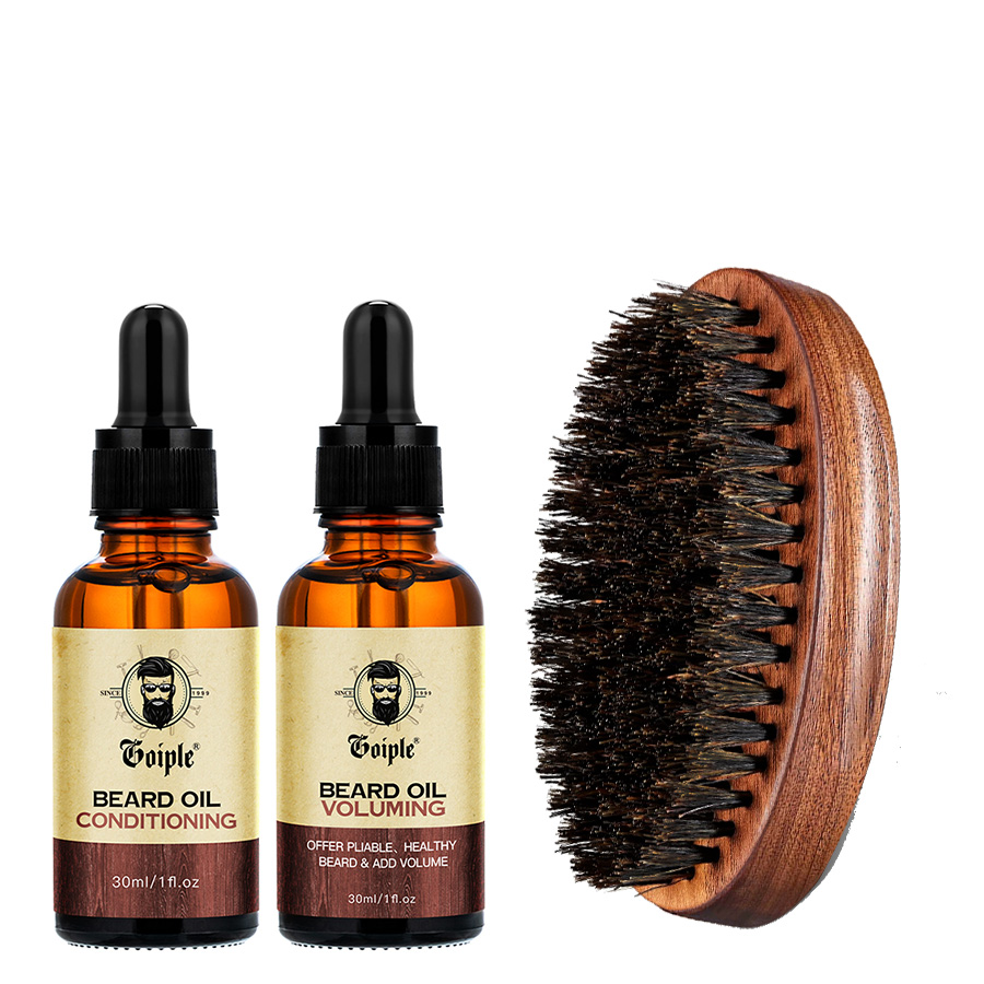 Hair Care Natur - 3 個男性ナチュラルひげケアオイル保湿スムージング顔のヘアケアツール紳士ひげオイルコンディショナーとボリュームアップ