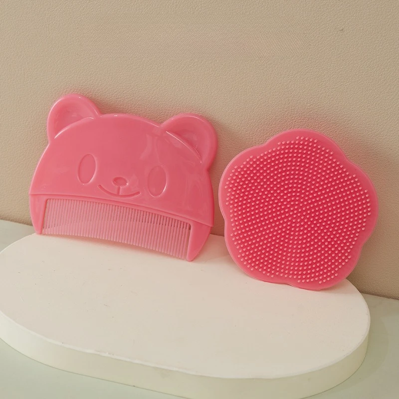 Hair Care Xmas Gifts - 1/2個入り デイリーケア用 ソフトヘッド ファットコーム バス用ヘアクリーニングブラシ ヘッドマッサージコーム