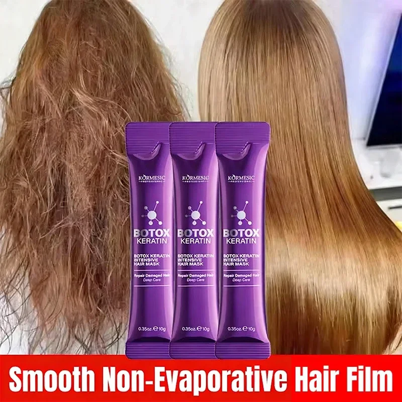 Deep Conditioner Mask - 5秒魔法のケラチンヘアマスク ダメージを受けた縮れた髪を修復 ソフトで滑らかで光沢のある栄養 深い保湿ヘアトリートメントケア製品