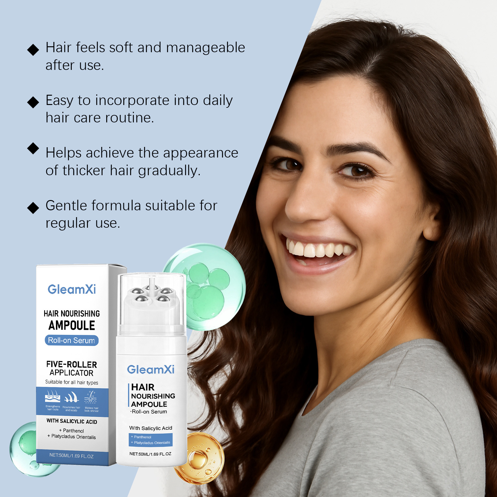 プラティクラダス ヘアナリッシング セラム ロールオン 髪の - Hair Care Natur のレビューと価格