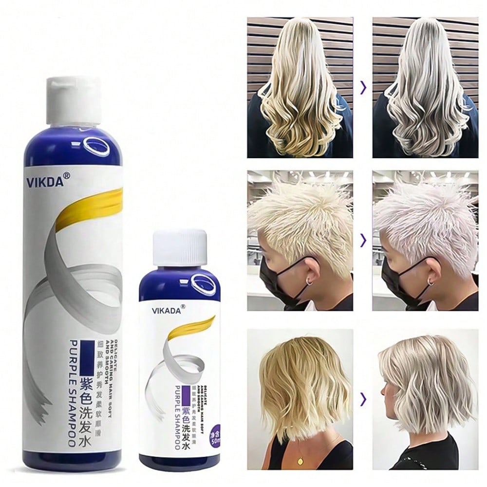 カラーヘア用パープルシャンプー 黄ばみを抑え、鮮やかな色を保 - Purple Toning Shampoo のレビューと価格