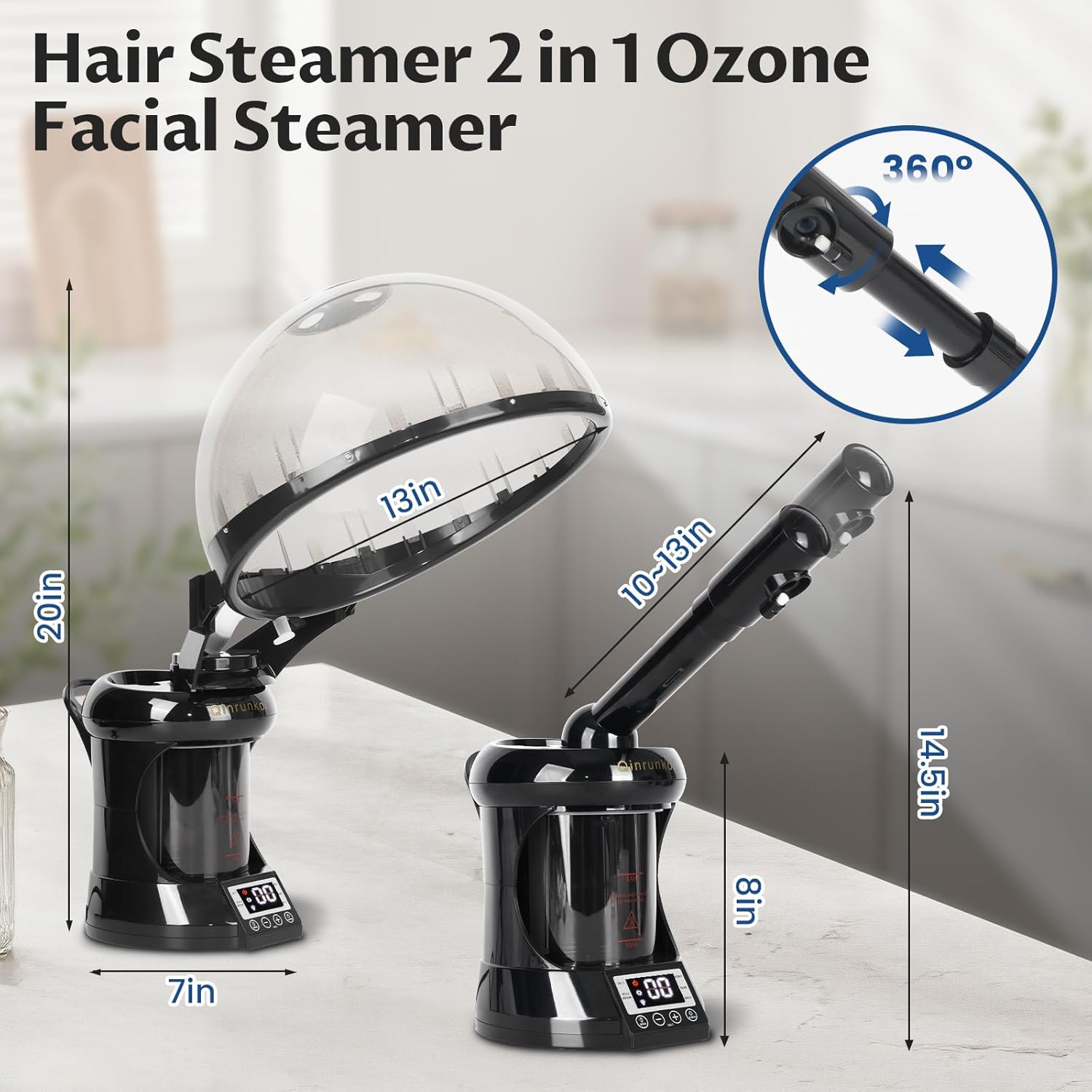 2-in-1オゾンヘアフードスチーマー、フェイシャルスチーマ - Hair Care In Salon のレビューと価格