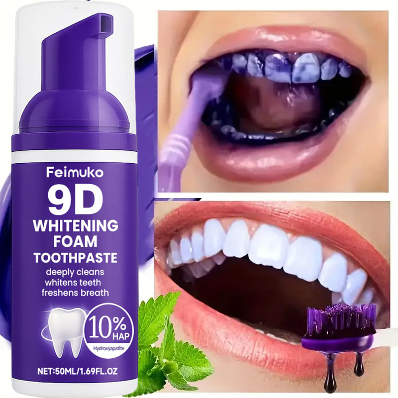 9D パープル歯磨き粉ムース 黄ばんだ歯の汚れ除去用集中ステ - Purple Toning Shampoo のレビューと価格