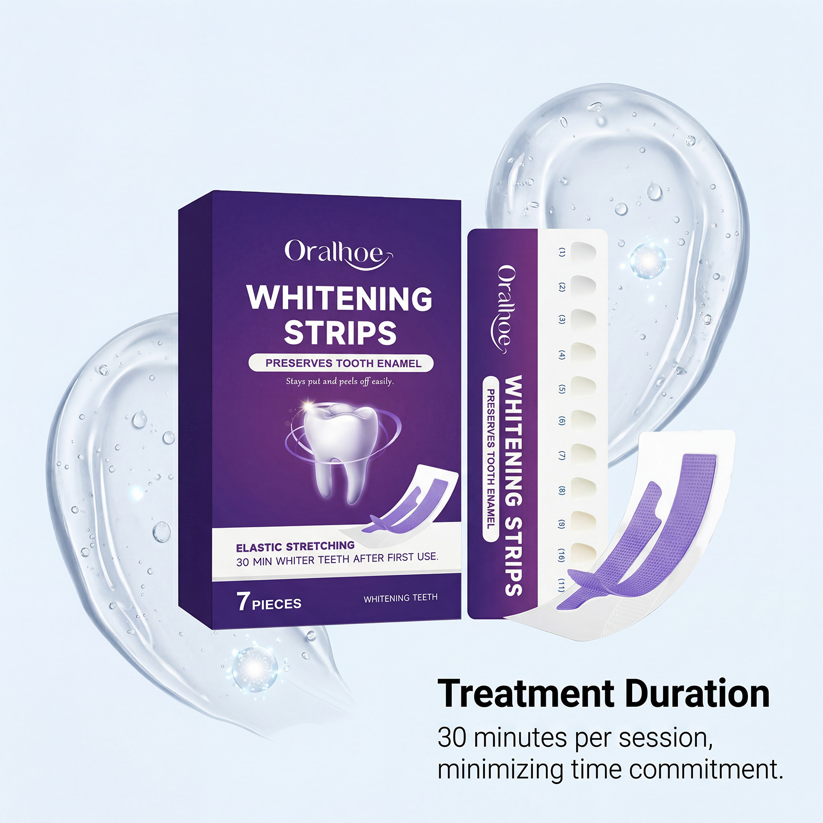 紫色の歯のホワイトニングストリップ 30分間の口腔洗浄除去ジ - Purple Toning Shampoo のレビューと価格