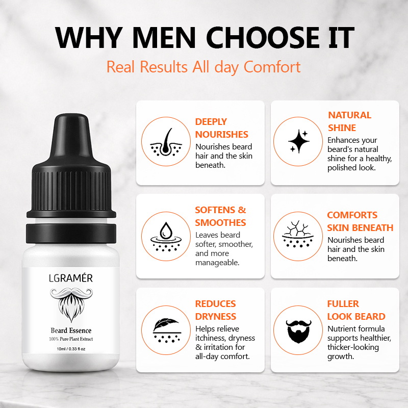 男性用ひげ成長血清 顔の毛包に栄養を与える ひげの脱落を軽減 - Hair Care Natur のレビューと価格