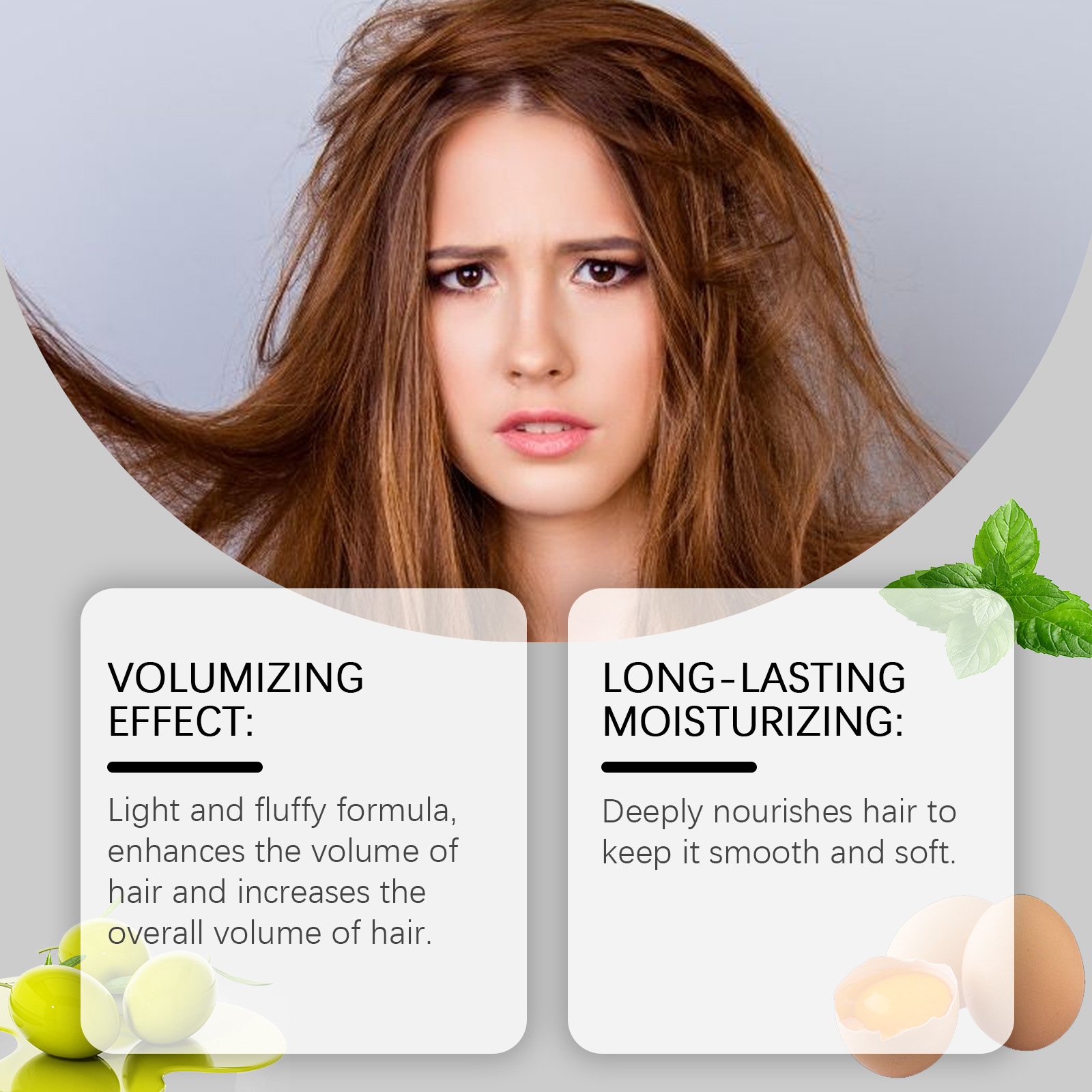卵の成分配合ヘアオイルで、髪を柔らかく滑らかに整え、輝きを与 - Hair Care Natur のレビューと価格