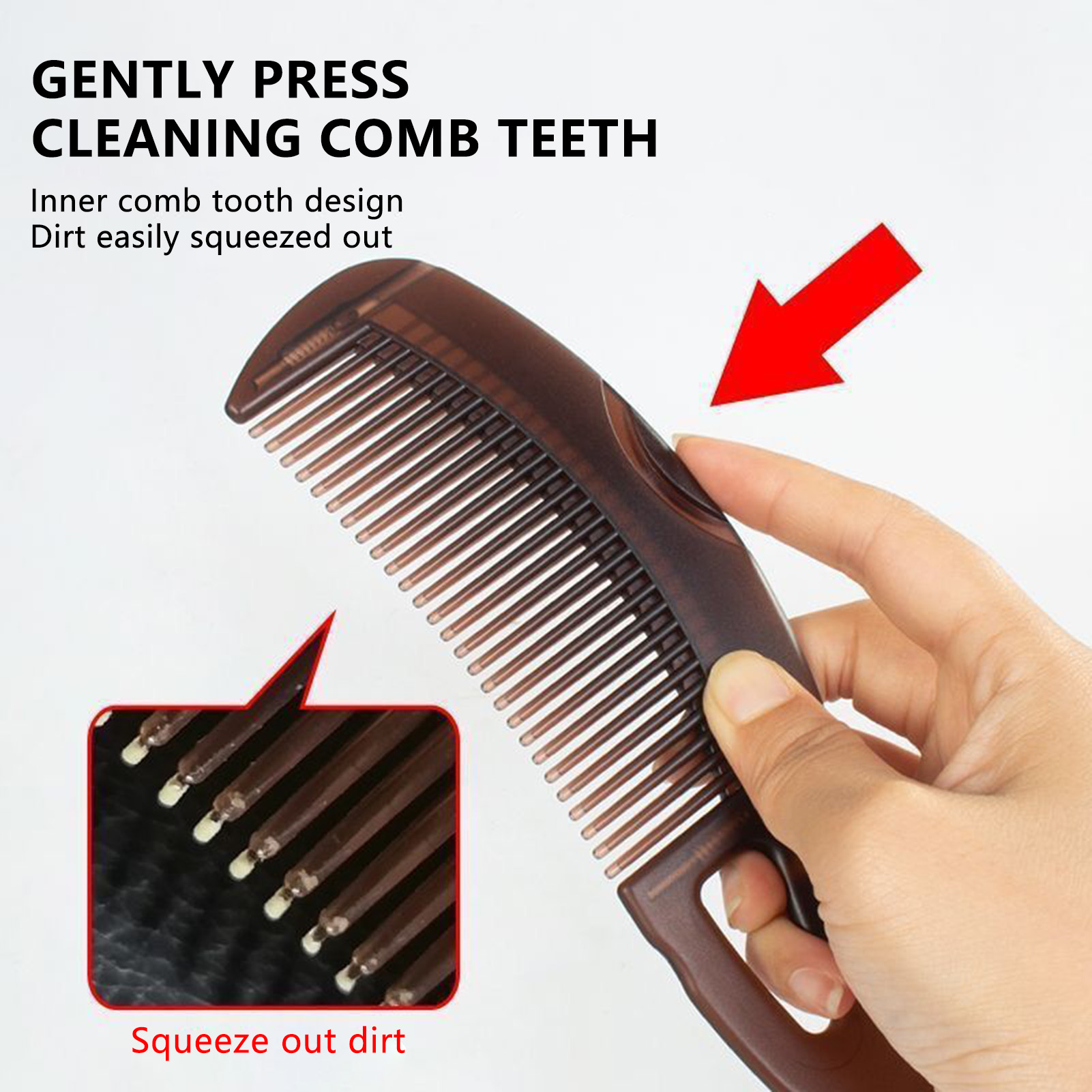 フケ除去頭皮ヘアコームヘアドレッシングコーム自己洗浄帯電防止 - Hair Care Dandruff のレビューと価格