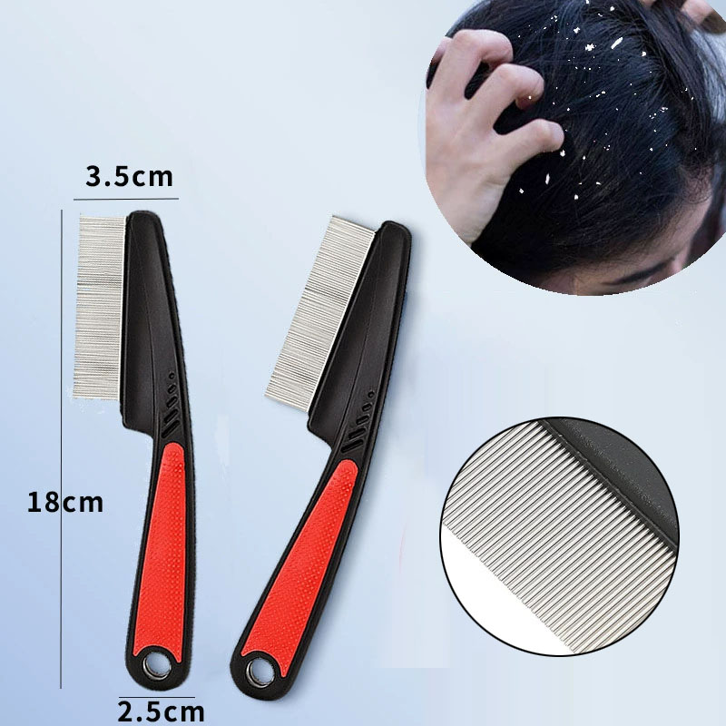 2 個フケ頭皮乾癬コームセットフケ除去コームステンレス鋼細か - Hair Care Dandruff のレビューと価格