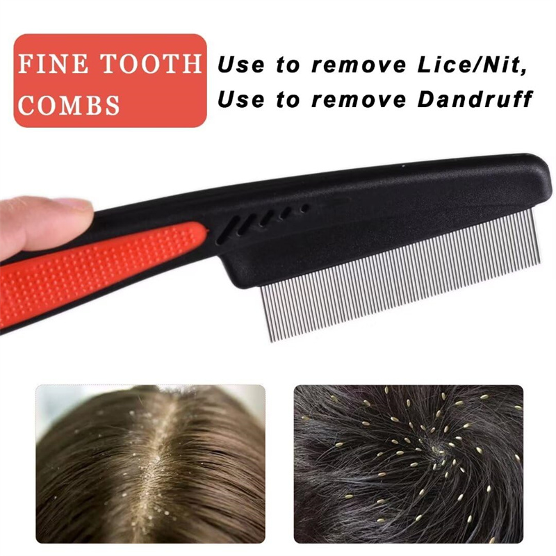 2 個フケ頭皮乾癬コームセットフケ除去コームステンレス鋼細か - Hair Care Dandruff のレビューと価格