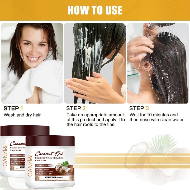 ココナッツオイルヘアトリートメントマスク,深い水分補給,コン - Deep Conditioner Mask のレビューと価格